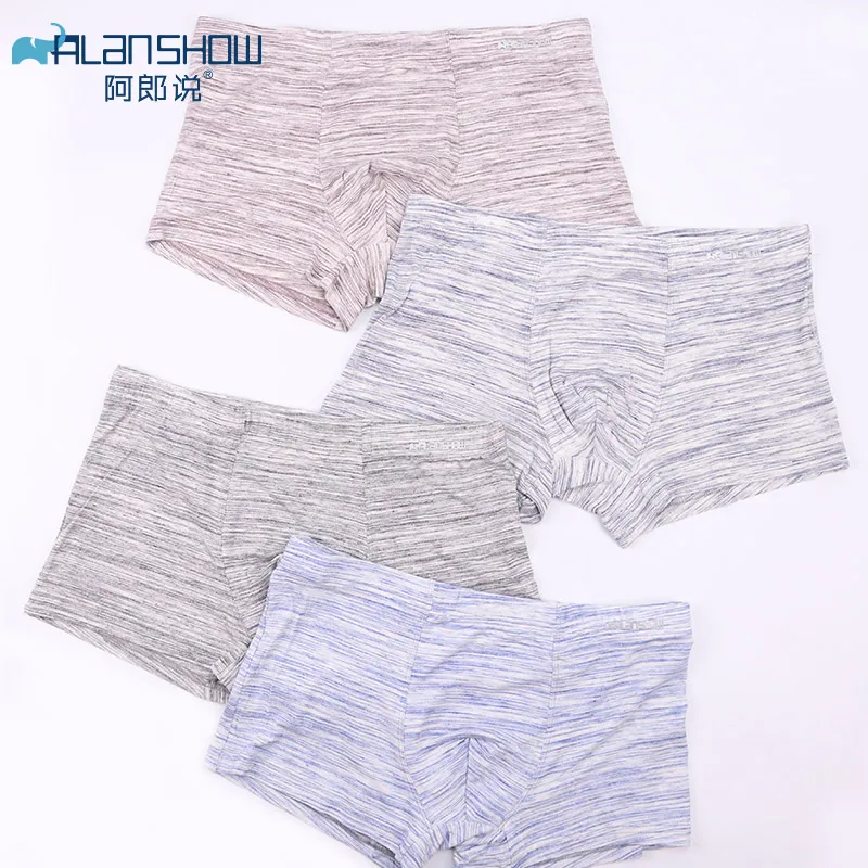 

ALANSHOW 2Pieces Men Solid Boxer Modal Shorts Plus Size Boxers Comfortable Mens Underwear