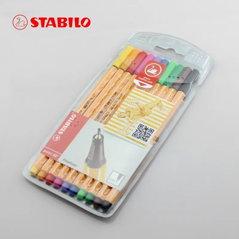 Stabilo Point 88 Fineliner 0,4 мм цветной маркер ручка гелевая чернильная Ручка-роллер Германия 10/20 цвет ассорти набор