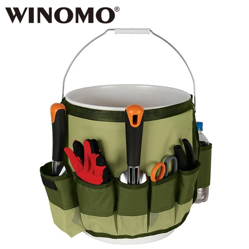 

WINOMO Garden Tool Belt Gardening Tool Bucket Organizer Hardware Tools Bag with Multi-Pocket