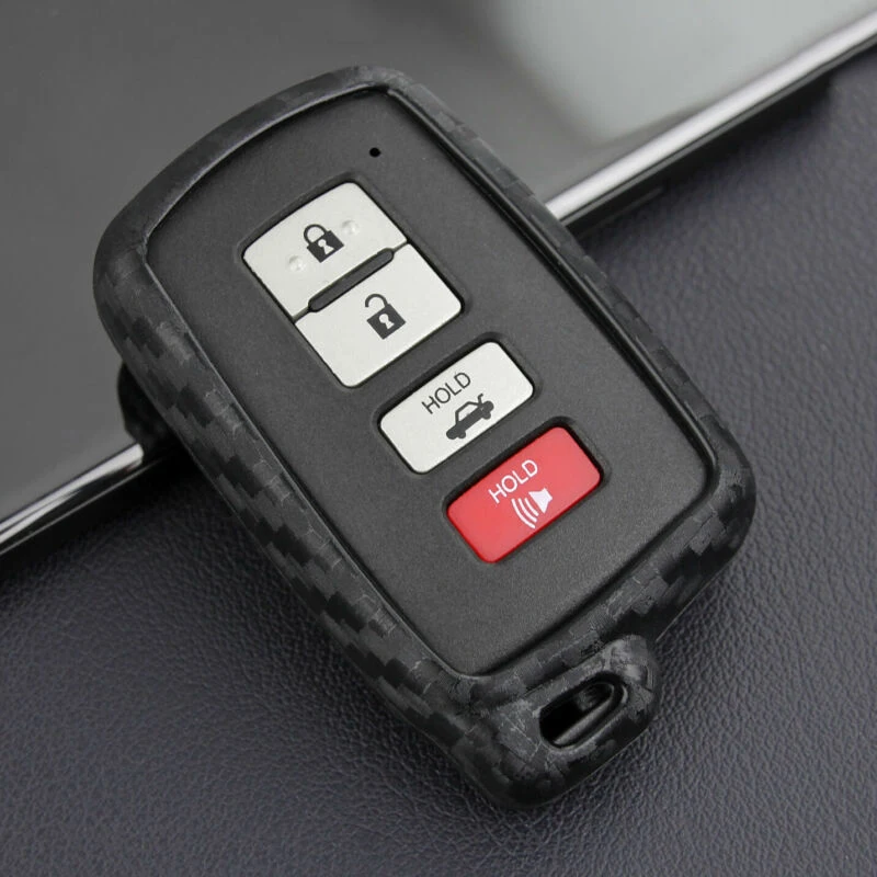 Для Toyota Smart key Chain Ring Fob чехол Чехлы держатель аксессуары из углеродного волокна