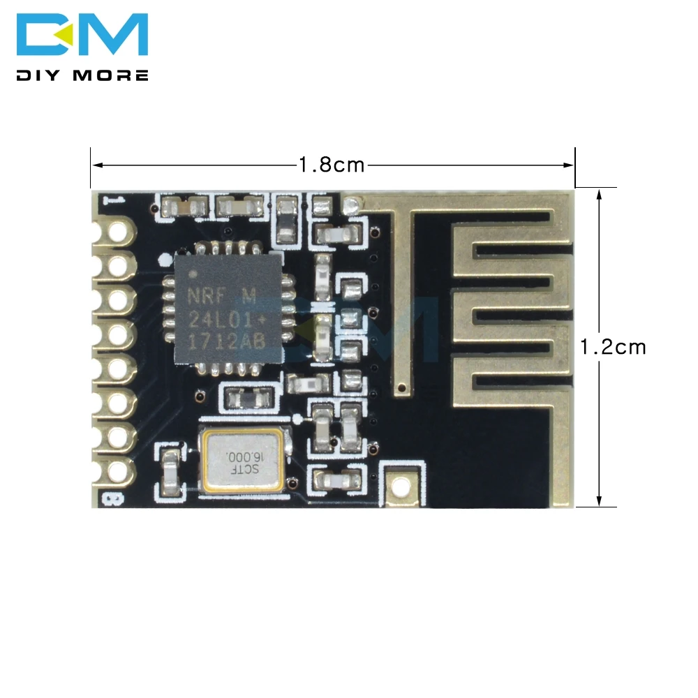 NRF24L01 беспроводной модуль Плата 8 Pin приемник передатчик микроконтроллер 2,4 ГГц антенный разъем адаптер пластина модуль для Arduino