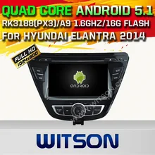 WITSON Android 5.1 Quad Core CAR DVD for HYUNDAI NEW ELANTRA AVANTE 2014-2015 +1024X600 SCREEN+DVR/WIFI/3G+DSP+RDS+16GB flash