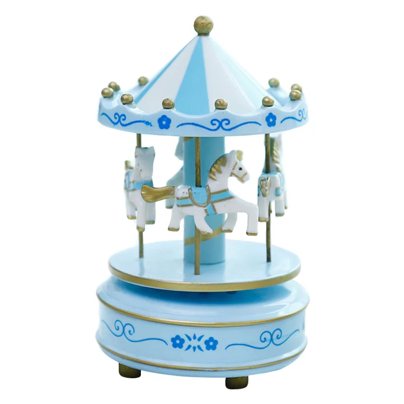 

Romantic Carousel Horse Music Box Toy Artistic Wooden Carousel Music Boxes 899