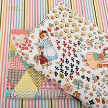 Chainho, 3 шт./лот, серия мультфильмов, хлопковая льняная ткань для поделок, шитья, дивана/стола/мебели, наволочки, 48x48 см