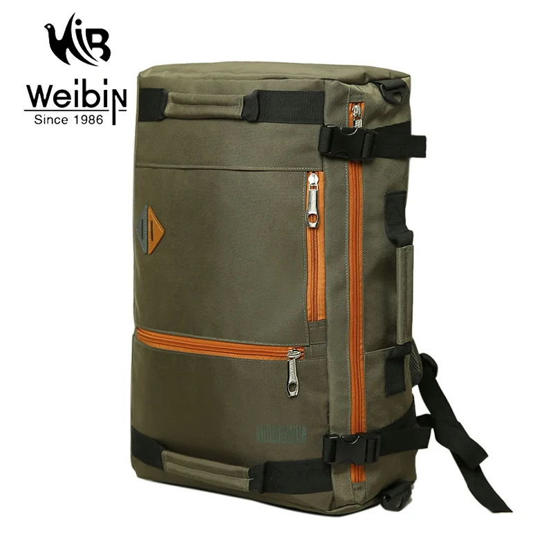 Weibin Men s font b Backpack b font Men Large Capacity Waterproof Travel Bag Black font