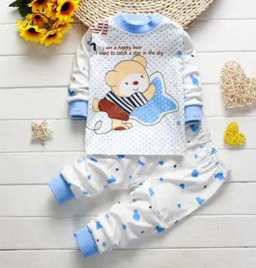 Одежда для новорожденных хлопковая одежда с длинными рукавами для младенцев топ+ штаны, 2 предмета, одежда для маленьких мальчиков и девочек с героями мультфильмов унисекс, Прямая поставка, E0071 - Цвет: A2