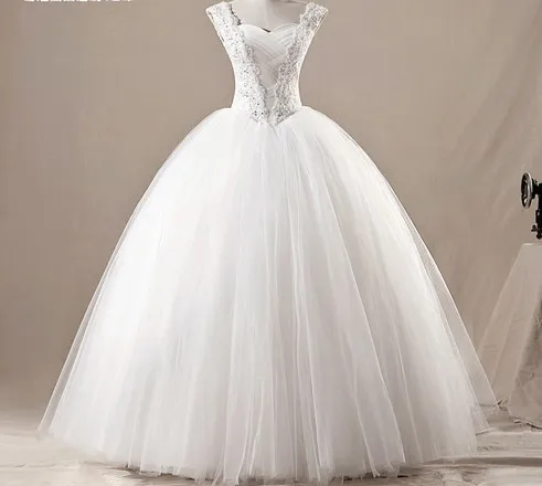 

2016 Promotion Floor-length Scoop Wedding Dresses free Shipping Lace for Lolas Gown New White/ivory Custom Size Wedding Dress