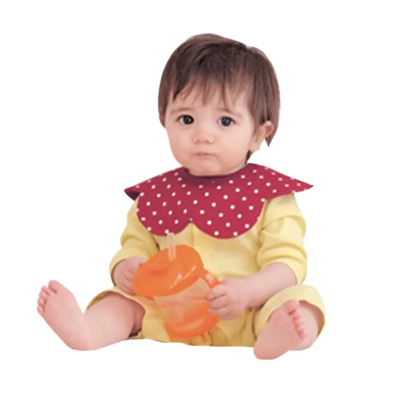 

Baby Bibs Cotton Flower Waterproof Slobber Towel Baby Bib Swivel Snap Octagonal Circular Rice Bag New