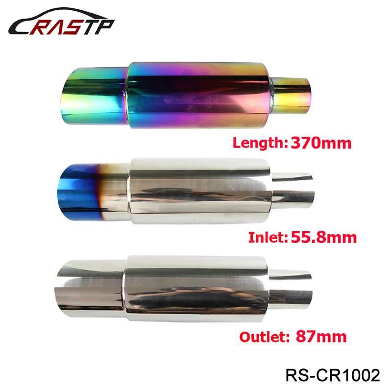 

RASTP Hi Power Universal 304 Stainless Steel Gold Exhaust Pipe Racing Muffler Exhaust Turbo Car Exhaust Pipe RS-CR1002