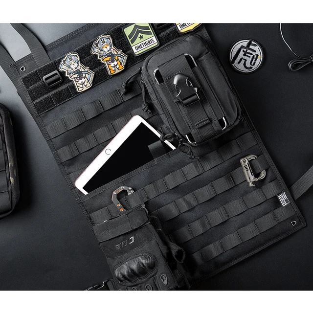 OneTigris Horizontal EDC Pouch Utility MOLLE Tool Bag Organizer with Phone  Pocket & Patch Panel