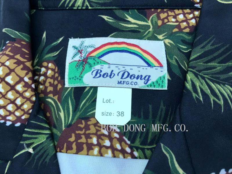 Bob Dong, Мужская винтажная гавайская рубашка с цветочным принтом из Алоха, ананас, Гавайские рубашки с коротким рукавом, пляжные, вечерние, круизные рубашки, рубашки для заката, XXL