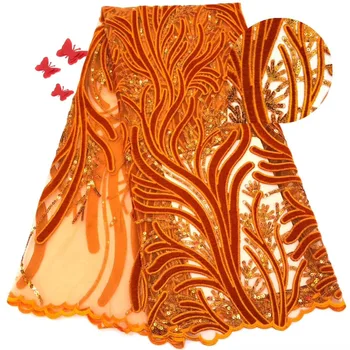 

popular swiss velvet fabric high quality african velvet lace fabric embroidery french for nigerian wedding dress JIAJUN201