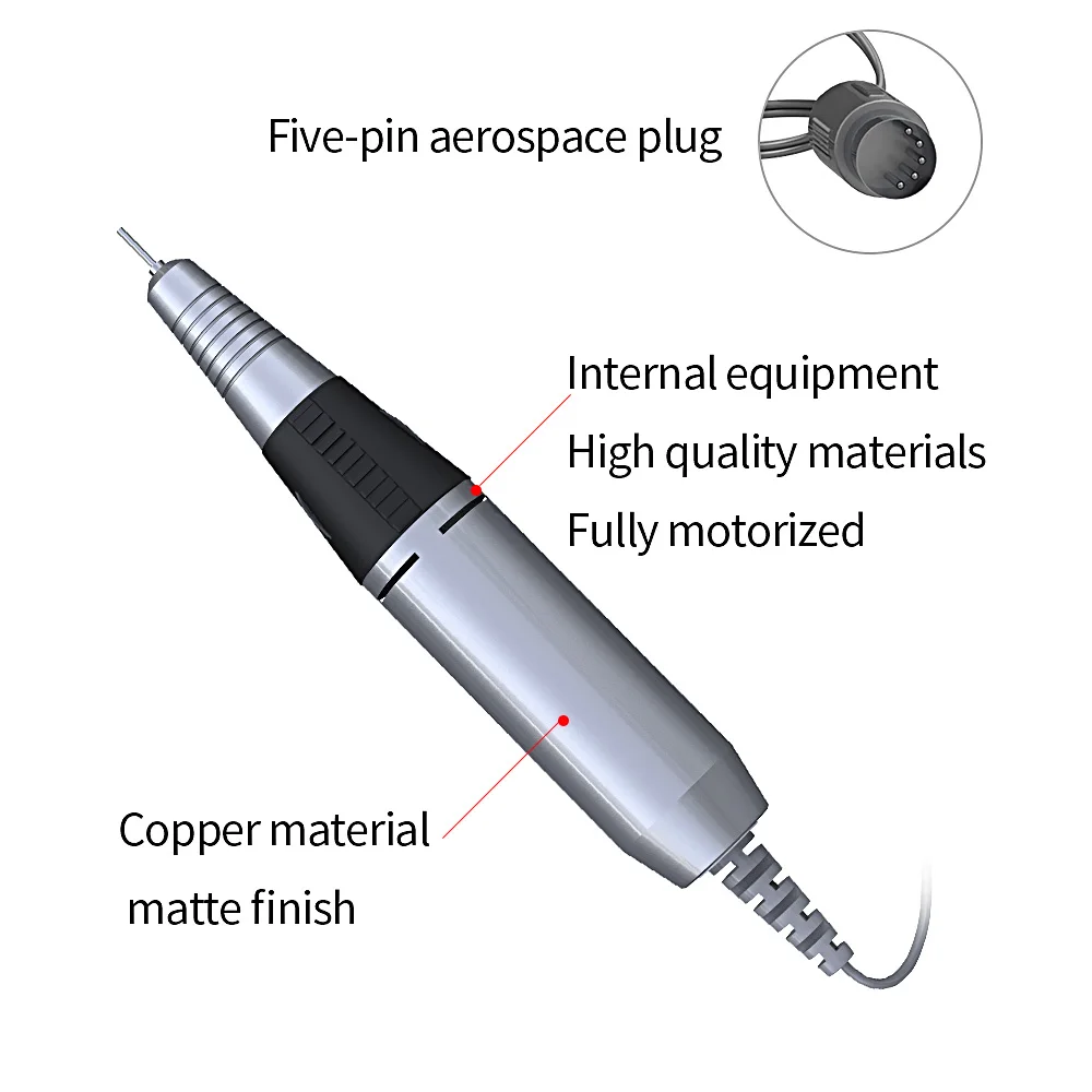 Kit de Lixa Elétrica para Unhas com 35000 20000 Rpm e e Rpm Máquina para Manicure e Pedicure Inclue Brocas Diversas 14 35000 20000 rpm e e rpm, máquina
