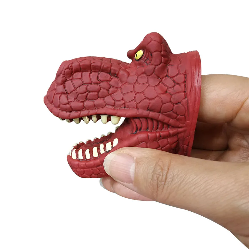 Rot Dinosaurier Hand Beweglicher Mund Handpuppe Kinder Spielzeug Jungen 