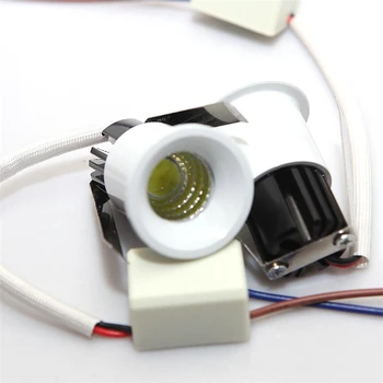 

Free shipping 50pcs/lot Mini LED spot downlight 3W COB Cabinet Lamp white,warm white AC85V-265V include LED driver mini light