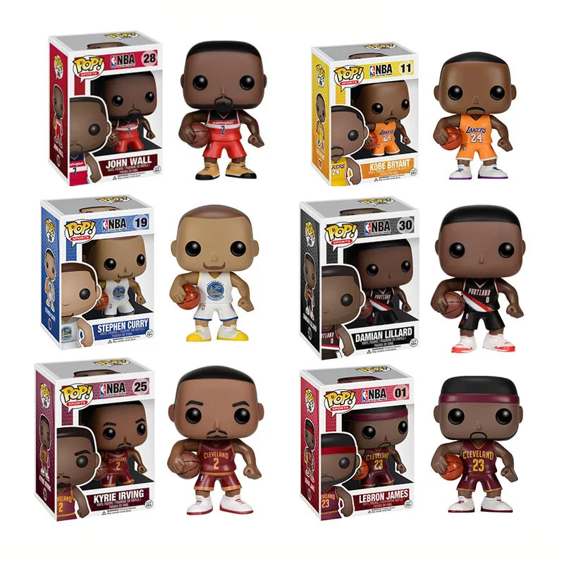 FUNKO POP Basketball star James-Kobe-Stephen Curry-Kyrie Irving-John Wall-Action Figure Коллекционная модель игрушки для фанатов