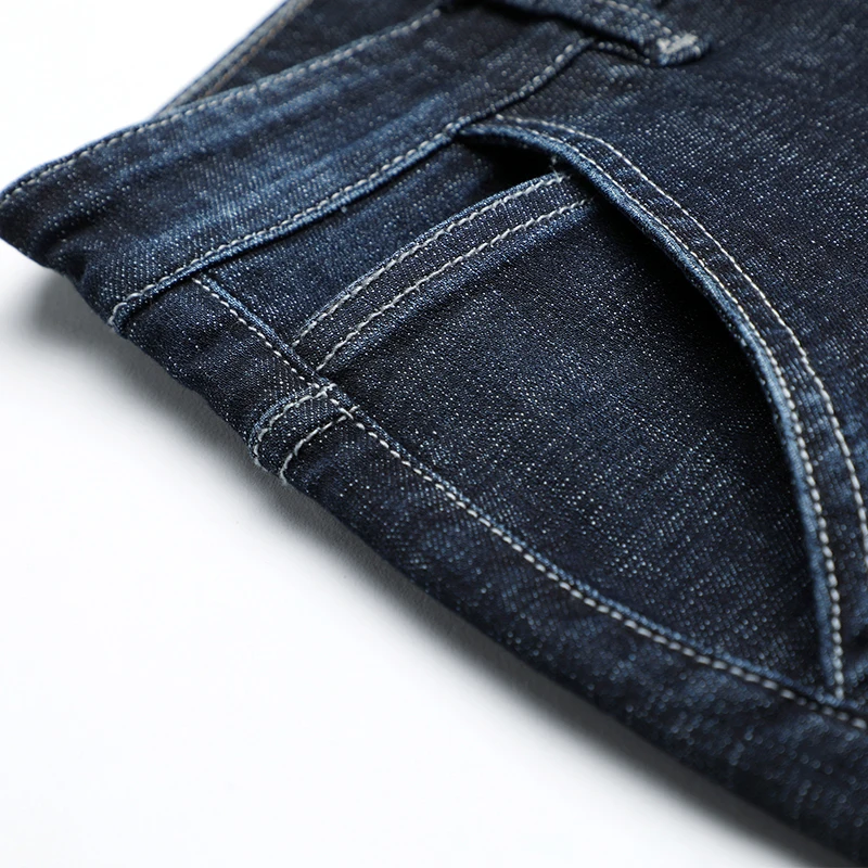 Fashion Business Casual Stretch Jeans Men Autumn Winter Skinny Mens Jeans Pants Famous Brand Denim Trousers 4