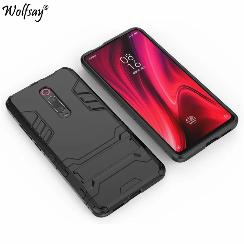 Cover Xiaomi Mi 9T Case 6.39" Shockproof Hybrid Stand Silicone Armor Back Case For Xiaomi Mi 9T Cover Case on Xiaomi Mi9T Mi 9 T