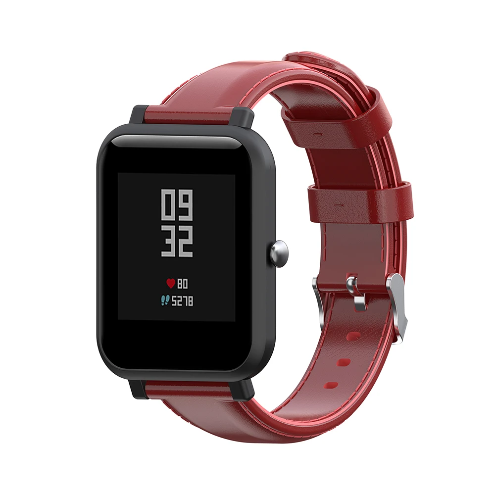 Wristband for Xiaomi Amazfit Huami Mi Youth Edition Bip Sports Watch Leather Strap Smart Watch Band Bracelet Accessories