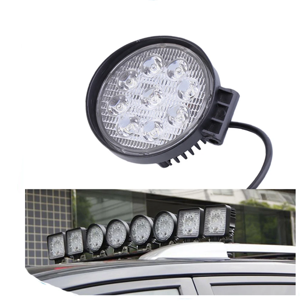 

ECAHAYAKU 1x 27W 4 inch LED Work Light bar Flood Spot Beams Driving Lamp for Truck Boat Off-road Jeep ATV 4WD 12V 24V Fog Lights