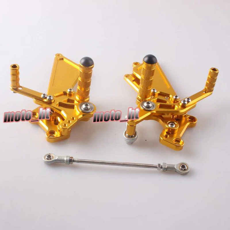 

Rearset Foot Pegs For Kawasaki NINJA 250 2008 2009 2010 2011 Gold Adjustable CNC Aluminum Alloy