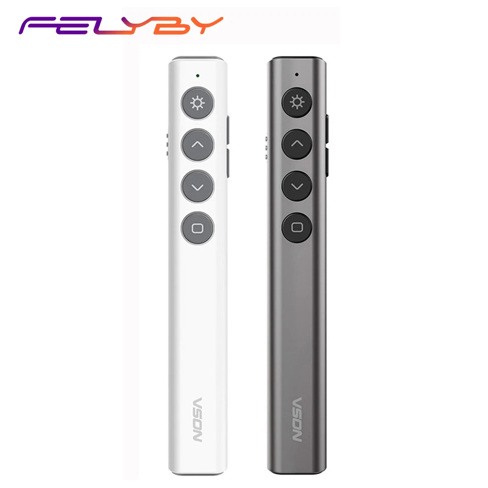 FELYBY N35 مقدم لاسلكي مؤشر ليزر 2.4 GHz USB التحكم عن بعد الوجه القلم للنوافذ الروبوت لينكس ماك OS