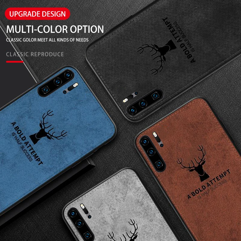 

Deer Fabric phone case for Huawei P30 Pro soft TPU cover for Huawei P30 Lite P 30 Huawey P30pro P30lite durable coque back shell