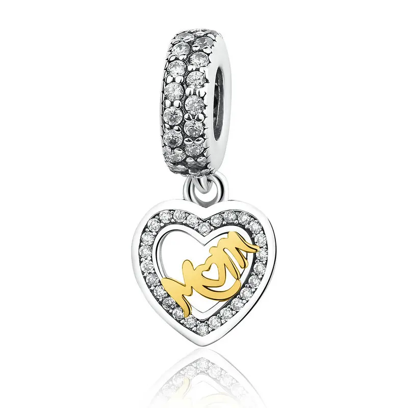 925 Sterling Silver Mother mood Pendant Charm Fits Pandora Bracelet