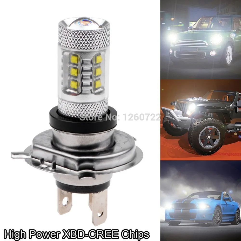 Y ksek G 80W 1200LM Xenon Beyaz 6000K H4 9003 CREE LED Y ksek D k 