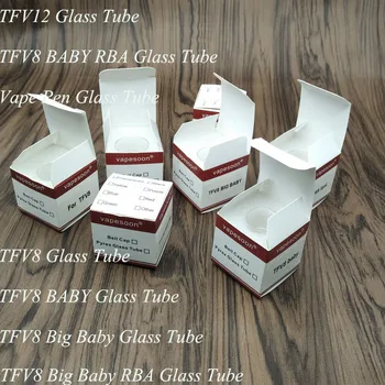 

20pcs/lot VapeSoon Replacement Glass Tube For TFV12 FV8 Big Baby Minos Sub Ohm Birt one mini Spiral Tank