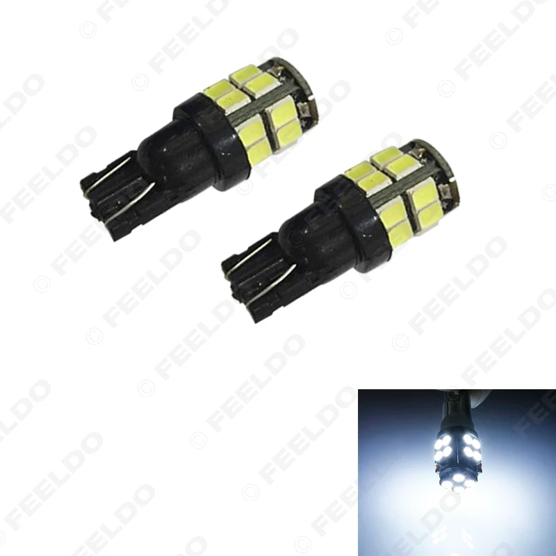 FEELDO 2 шт. 7 цветов 194 168 T10 2835 Chip 20SMD Dual Elec Board Клин Автомобильные светодиодные