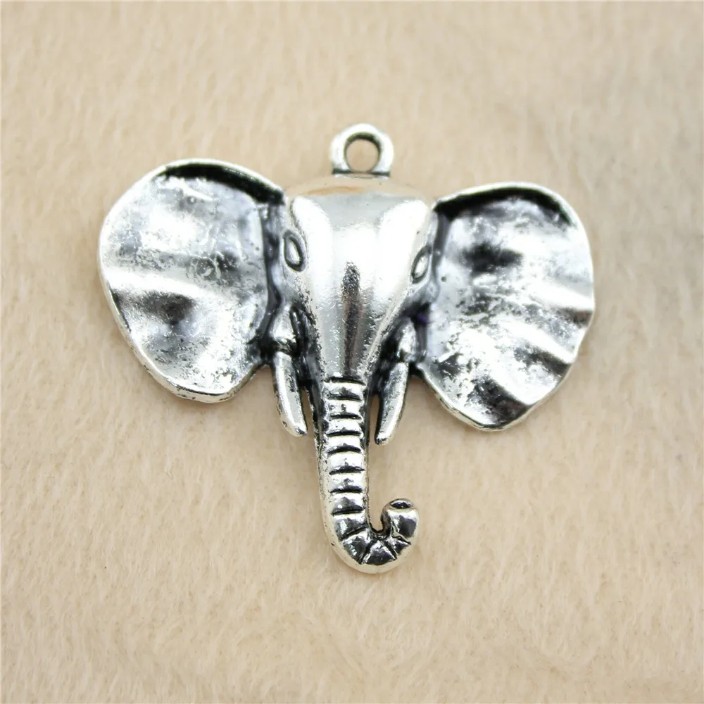 

9 шт./лот 40*44 мм Очаровательные Подвески в виде старинного серебряного слона DIY ювелирные изделия для браслета ожерелья серьги
