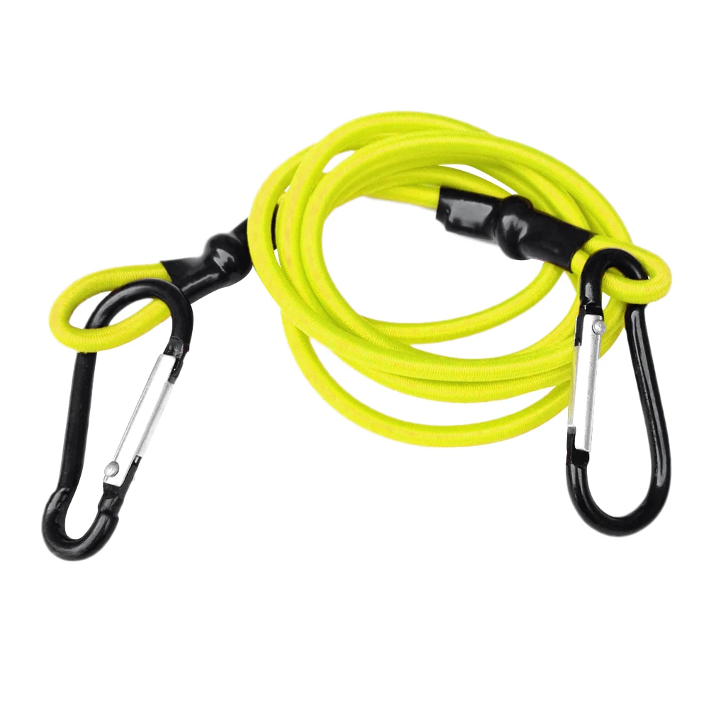 0.16 inch Elastic Kayak Canoe Tow Leash Tow Line Securing Lanyard with 2 Aluminum Carabiner Snap Hooks Kayak Tow Line