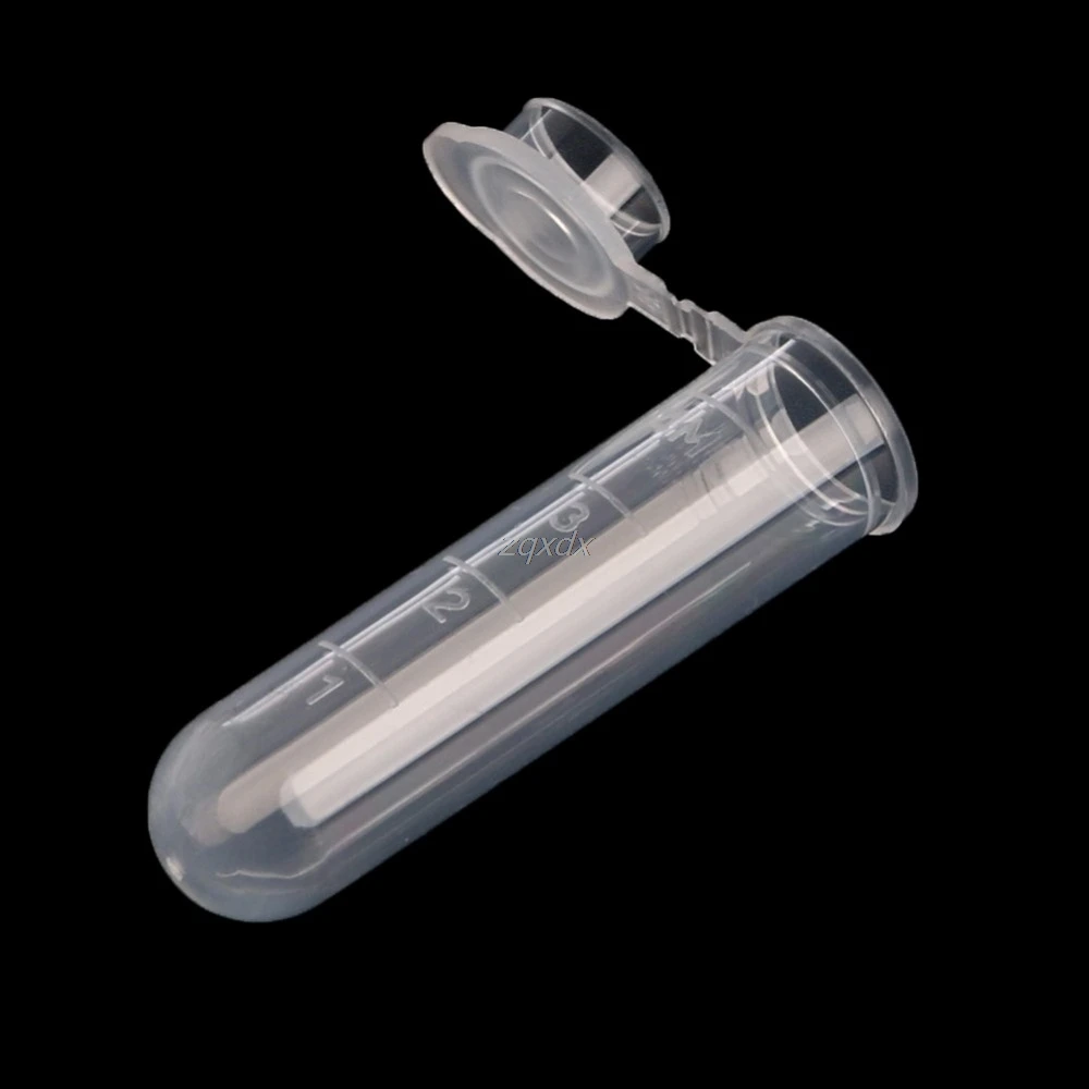 50Pcs 5ml Plastic Clear Test Centrifuge Tubes Snap Cap Vials Sample Lab Container New Laboratory Whosale&ampDropship | Канцтовары для