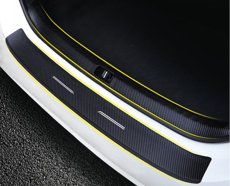 Автомобильный-Стайлинг ПУ после охранника задний бампер порога автомобиля аксессуары для skoda Octavia A7