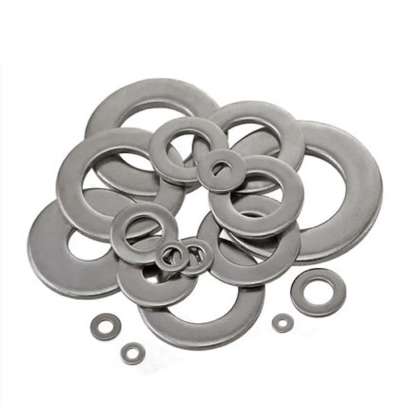100x Gaskets Washers Flat Ring O Washers SUS304 Stainless Steel Flat Metal Gasket OD 5mm ID 2mm