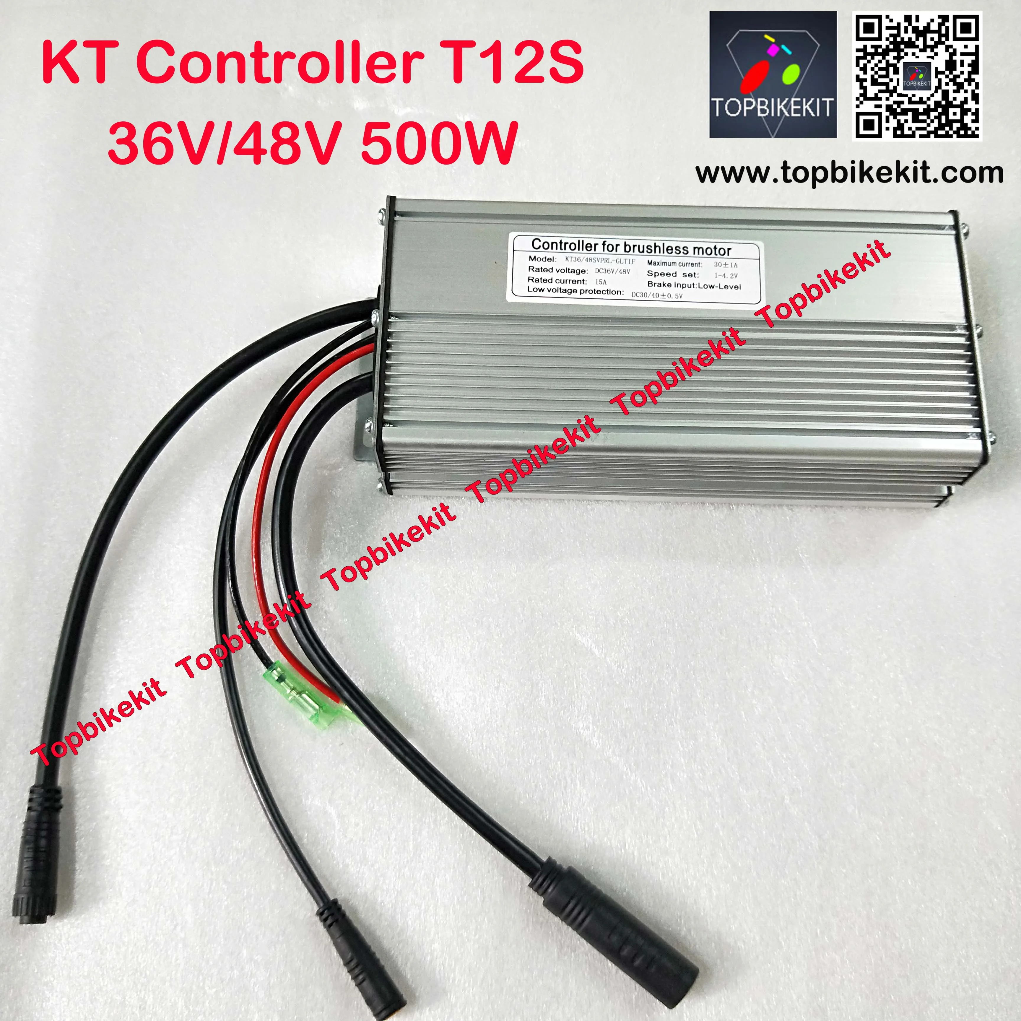 

Ebike Controller 36V 500W / 48V 500W 30A controller KT Torque Simulation Sine Wave Controller with Julei waterproof connector