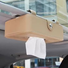 Автомобильный тканевый ящик, волокно, кожаный козырек, держатель для салфеток, держатель для бумаги, органайзер для автомобильных сидений, автомобильные аксессуары, солнцезащитный козырек