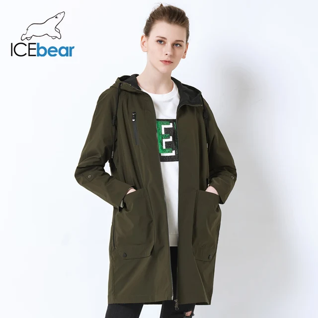 ICEbear 2019 Весна пальто для женщин Новинка весны модные дизайнерские брендовые Классические высокое качество Тренч GWF18006D