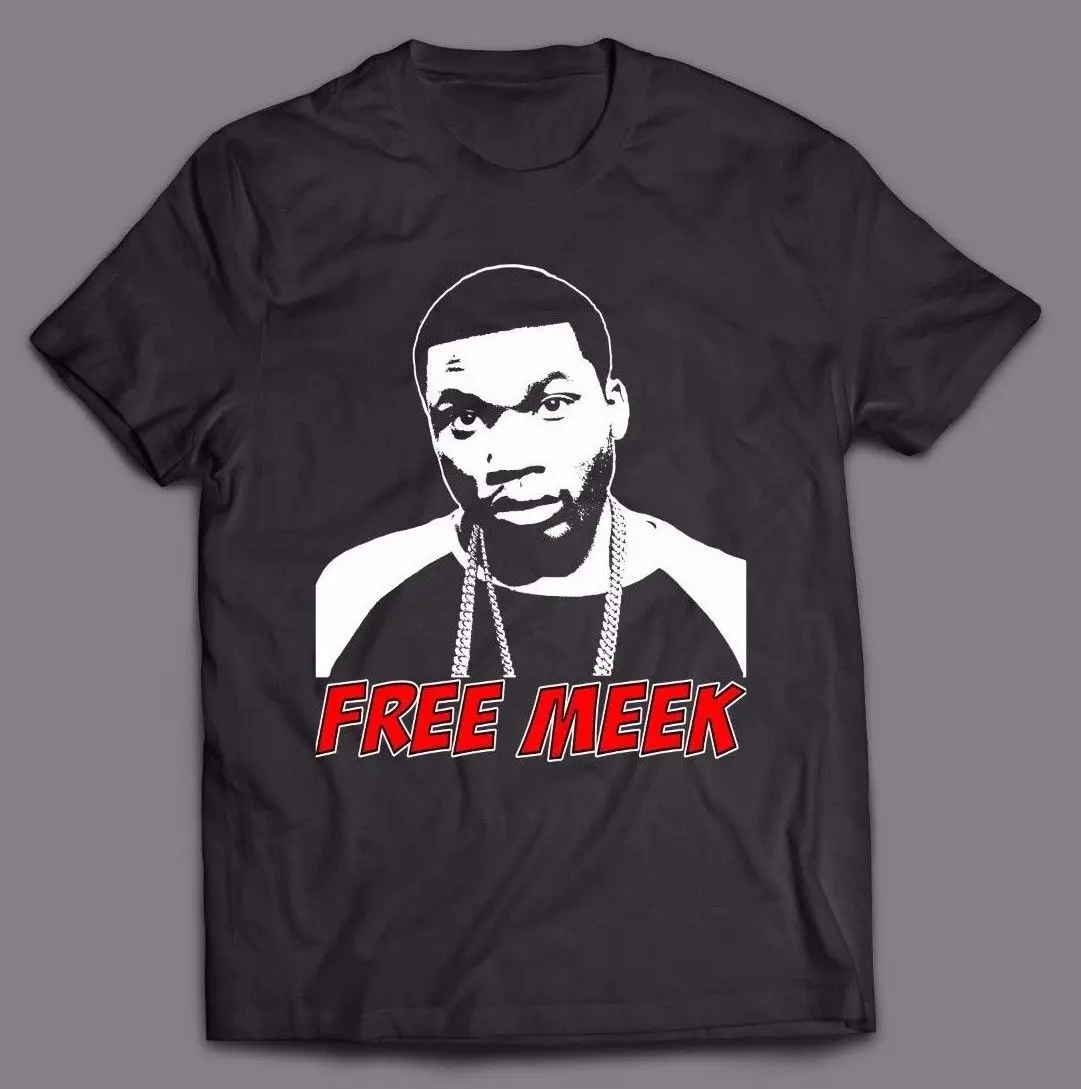 RAPPER/ HIP HOP MEEK MILLS * FREE MEEK* *OLDSKOOL ARTWORK* FULL FRONT OF SHIRT Cotton T-Shirt Fashion T Shirt Free Shipping |