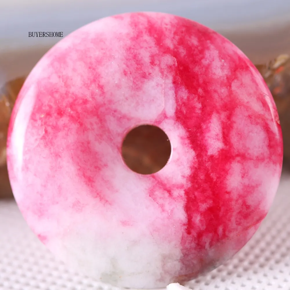 

Free Shipping New without tags Natural Stone Round Bead Red Jad Pendant 1Pcs K299