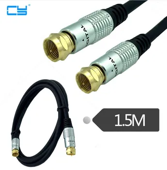 

TV Aerial Coaxial Patch Cable with F-Male Connector for Satellite TV, Cable Modem, Set-top Box Gold plated 1.5m