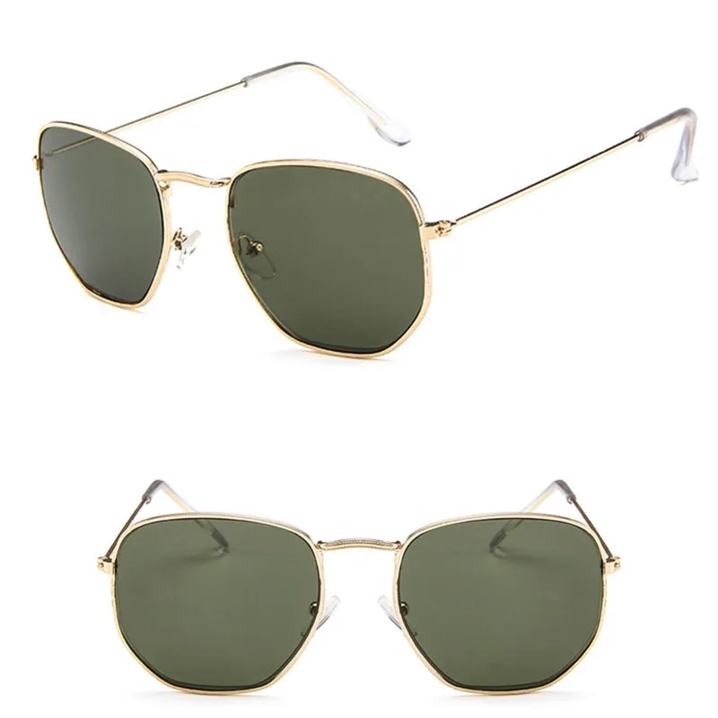 Gold Dark Green LeonLion, металлические классические винтажные женские солнцезащитные очки, роскошные брендовые дизайнерские очки, женские очки для вождения, Oculos De Sol Masculino - Цвет линз: Gold Dark Green