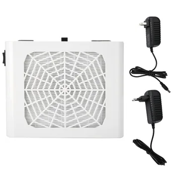 

White Plastic 48W US Power Plug or EU Power Plug Nail Art Salon Suction Dust Collector Vacuum Cleaner Machine UV Gel With HEPA