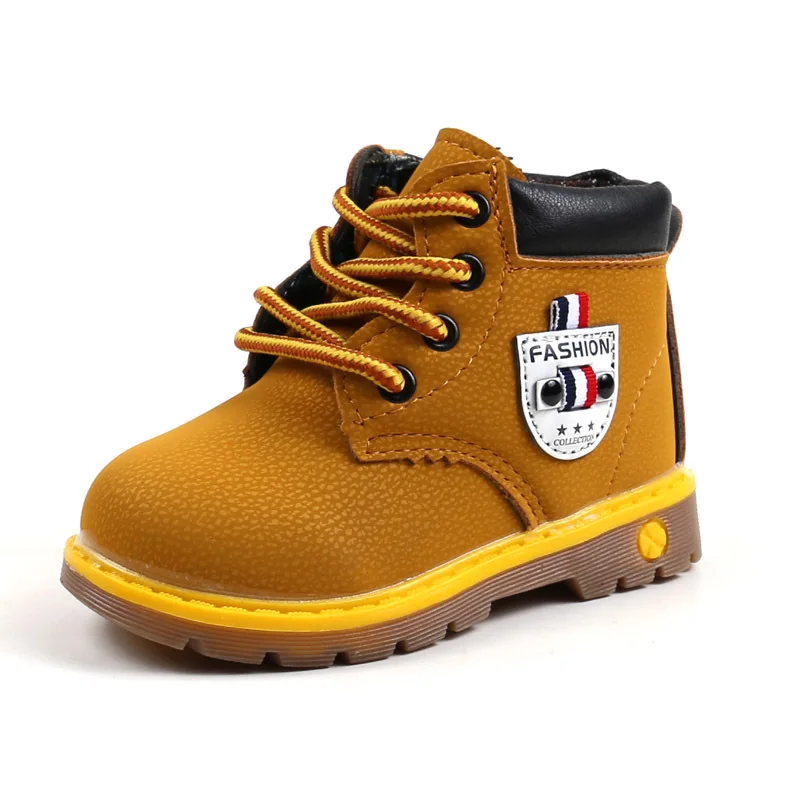 

2018 Winter Baby Girls Boys Snow Boots British style Children Martin Boots Non-slip Outdoor Booties Casual Kids Shoes