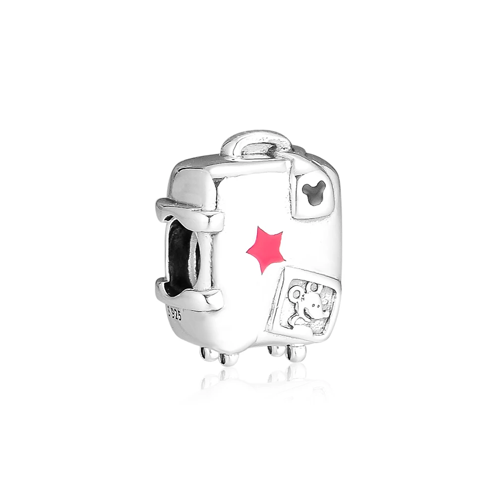 Чемодан CKK Mickey's Charms 925 Fit Pandora Браслеты из стерлингового серебра Шарм бусины для бусина для изготовления украшений Bijoux