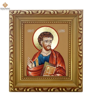 

High quality Orthodox Church Supplies lcon of Saint Luke the Evangelist wood photo Frame Byzantine Art and religious crafts