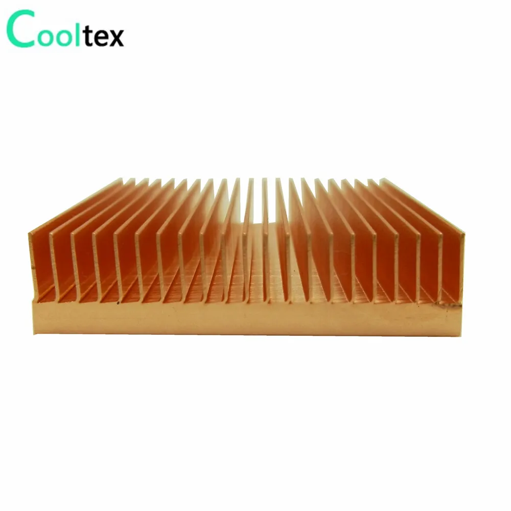Pure Copper Heatsink Skiving Fin DIY Heat Sink Radiator Cooling Cooler for Electronic CHIP LED IC RAM Heat Dissipation,100x40x10mm