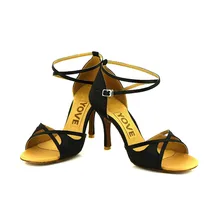 YOVE Dance Shoe Satin Women’s Latin/ Salsa Dance Shoes 3.5″ Slim High Heel More Color w124-8