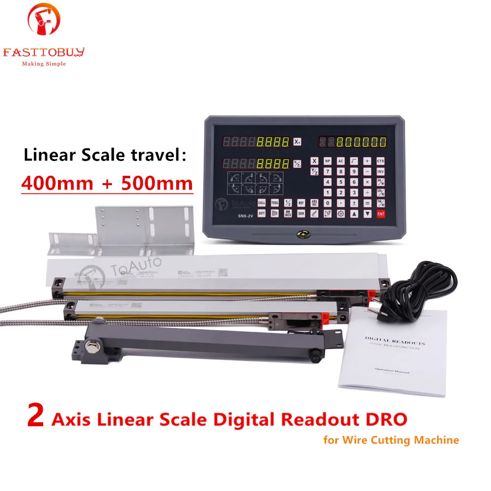 2 Axis Linear Scale Linear Encoder 400mm & 500mm 16" & 20" with 110